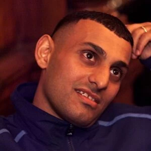 Prince Naseem WBO Featherweight Champion March 1999 at the Press Conference at