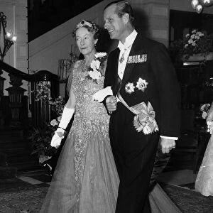 Prince Philip, Duke of Edinburgh, with the Grand Duchess of Luxembourg in Amsterdam