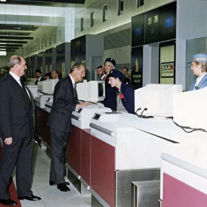 Prince Philip, Duke of Edinburgh opens Terminal 2, Manchester Airport. 5th March 1993