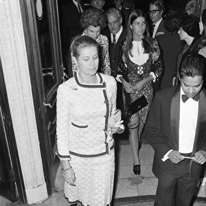 Prince Rainier and Princess Grace of Monaco arriving with their daughter Princess