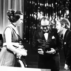 Princess Anne presents the award for best Television light entertainment show to Eric