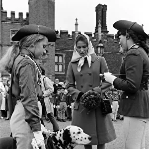 Princess Anne visits the Horse Rangers of the Commonwealth at Hampton Court Palace