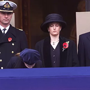Princess Beatrice faints during Remembrance Day Service Whitehall, November 1999
