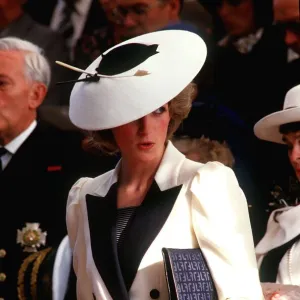 Princess Diana at the launch of the Frigate HMS Cornwall at Yarrow Shipbuilders Ltd in