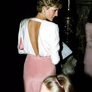 Princess Diana at the London Coliseum for the Royal Gala Performance of "