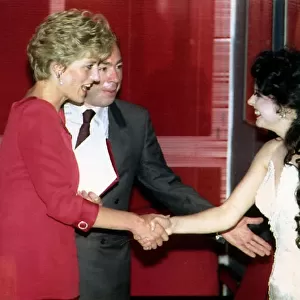Princess Diana Meeting Singer Sarah Brightman and composer Andrew Lloyd Webber during her