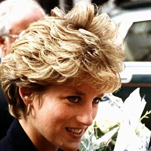 Princess Diana the Princess of Wales visiting the Connection project for young homeless