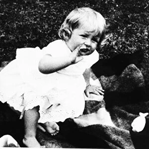 Princess Diana as a young child on her first birthday July 1962