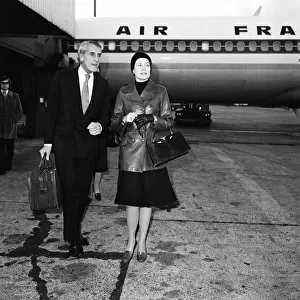 Princess Grace of Monaco at Heathrow Airport from Nice. 10th November 1973