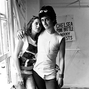 Punk couple Trace Boyle and Gary Holton 3rd August 1977