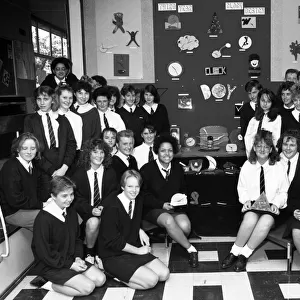 Pupils at Ian Ramsey School, Stockton, 5th October 1988