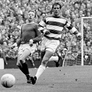 QPR v Manchester United Nobby Stiles chases fater rthe ball during the two