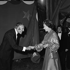 Queen Elizabeth II and Bruce Forsyth attend the Royal Windsor Big Top Show held at Billy