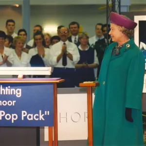 Queen Elizabeth II and Prince Phillip visit the Thorn Lighting Factory in Spennymoor