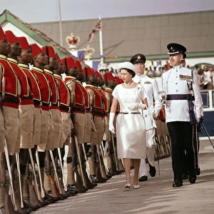 Queen Elizabeth II during her visit to Sierra Leone, November 1961