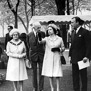 Queen Elizabeth II visits the Bridgewater Canal, Lancashire. 17th May 1968