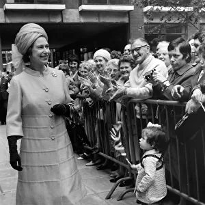 Queen Elizabeth II visits Manchester. Barriers couldn