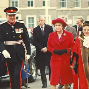 Queen Elizabeth II visits the North East - at Gateshead Civic Centre December 1990