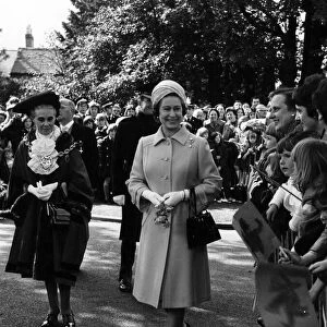Queen Elizabeth II visits Wrexham. 25th May 1976