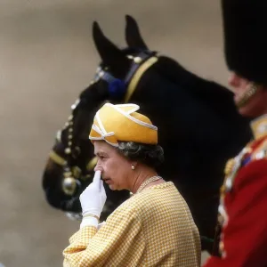 Queen Elizabeth at the Trooping of the Colour June 1991