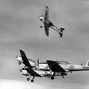 RAF De Havilland Chipmunk trainers of the Northumbrian Universities Air Squadron