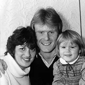 Rangers F. Cs Dave MacKinnon with his wife Linda and two year old daughter Kirsty