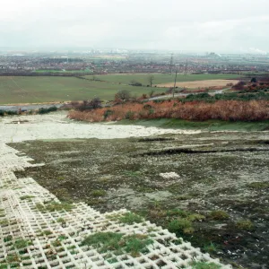 The remains of Eston Dry Ski slope. 23rd December 1996