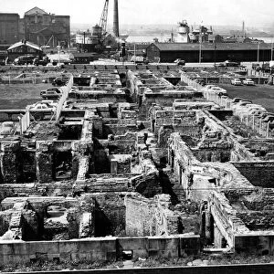 The remains of the old Customs House in Canning Place, Liverpool. Circa 1960
