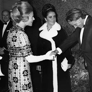 Richard Burton and Elizabeth Taylor meet the Duchess of Kent 1967 Elizabeth