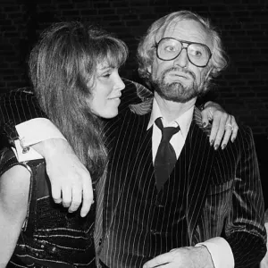 Richard Harris Irish actor with ex wife Ann Turkel in November 1982