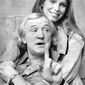 Richard Harris smiling with Ann Turkel during interview - January 1977 19 / 01 / 1977