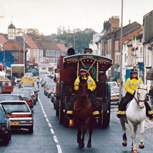 The Riding of the Fair - Yarm High Street. The annual procession hauled by a