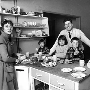Robert Arnold January 1968 and his actress wife June Brown January 1968 with their 5