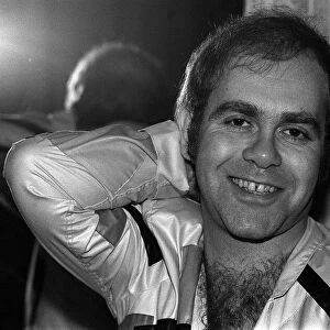 Rock superstar Sir Elton John during his American tour 1979
