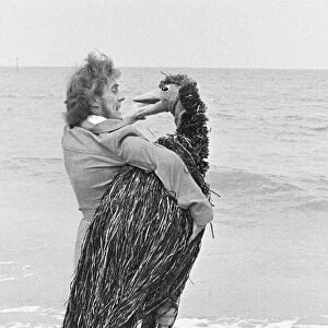 Rod Hull and Emu seen here terrorising the holidaymakers on Clactons beaches