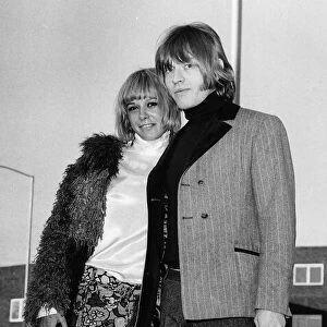 Rolling Stones: Brian Jones with girlfriend Anita Pallenberg at Los angeles airport 2nd