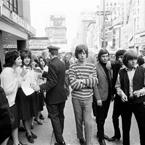 The Rolling Stones on Broadway. l-r Mick Jagger, Charlie Watts