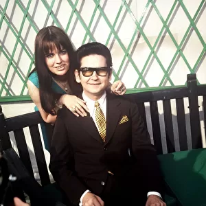 Roy Orbison with his new wife Barbara Anne Marie April 1969