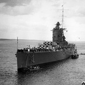 The Royal Navy battleship HMS Nelson. Circa 1935 P004281
