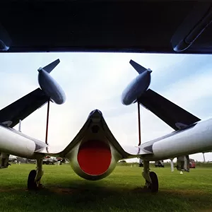 The former Royal Navy De Havilland Sea Venom FAW. 22 (XG680) on display with it