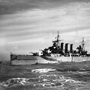 The Royal Navy Iron Duke Class frigate HMS Kent during the Second World War