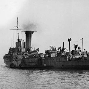 The Royal Navy Paddle Minesweeper HMS Emperor of India at the Naval base in Harwich