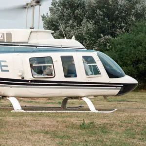 Rupert Murdoch in a helicopter. 6th August 1994