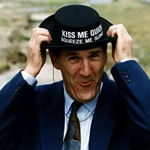 Russ Abbot with a Kiss Me Quick Hat on is at Blackpool for the summer season DBase