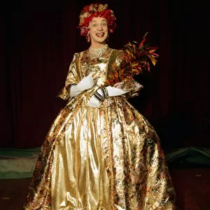 Russell Hunter as pantomime dame December 1973