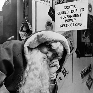 A saddened Father Christmas at David Morgans store in Cardiff