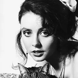 Sarah Brightman Singer holding cat