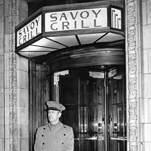 The Savoy Grill restaurant, situated in the entrance area of The Savoy Hotel, The Strand