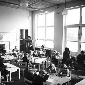 A school classroom in Peterlee, a small town built under the New Towns Act of 1946
