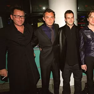 Sean Pertwee with actors (l-r) Jude Law, Jonny Lee Miller